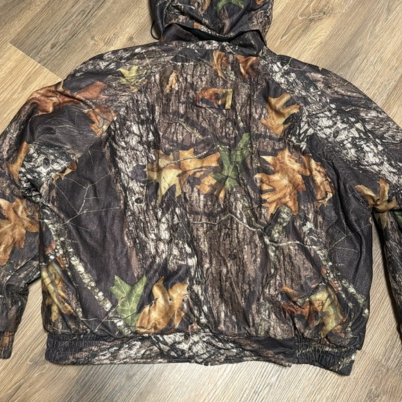 Vtg Woolrich Woolen Mills Camo break up Bomber Hooded Jacket men’s XL hunting - Picture 12 of 13